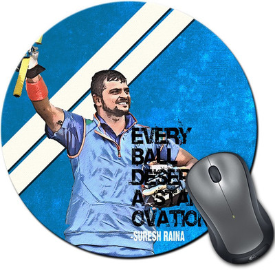 

ShopMantra Suresh Raina Standing Ovation Quote Round Mousepad- SMMR00000312 Mousepad(Multicolor)