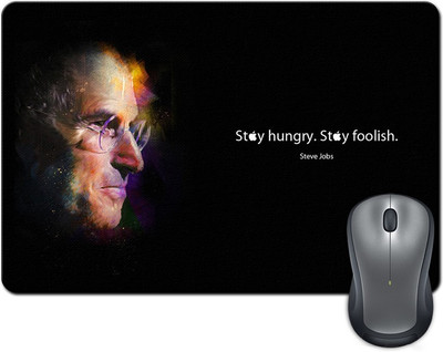 

Rangeele Inkers Steve Jobs Stay Hungry Stay Foolish Mousepad(Multicolor)