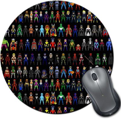 

Rangeele Inkers Superhero Minimals Round Mousepad(Multicolor)
