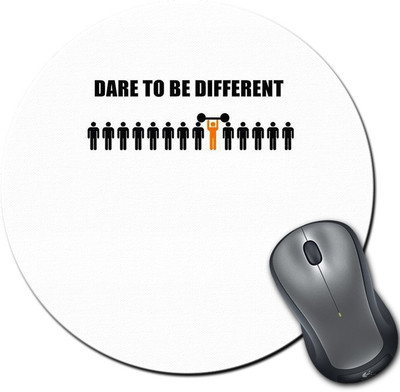 

Rangeele Inkers Dare To Be Different Motivational Round Mousepad(Multicolor)