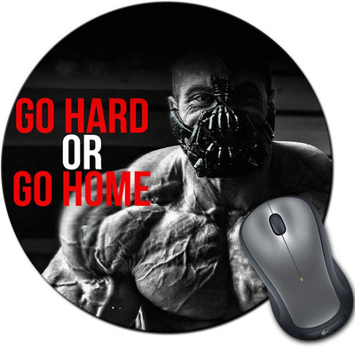 

Rangeele Inkers Go Hard Or Go Home Round Mousepad(Multicolor)