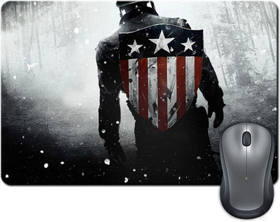 

Rangeele Inkers Captain America Vintage Shield Mousepad(Multicolor)