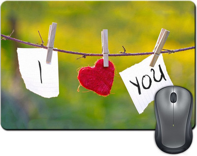 

ShopMantra I Love You Rope Hangers Mousepad(Multicolor)