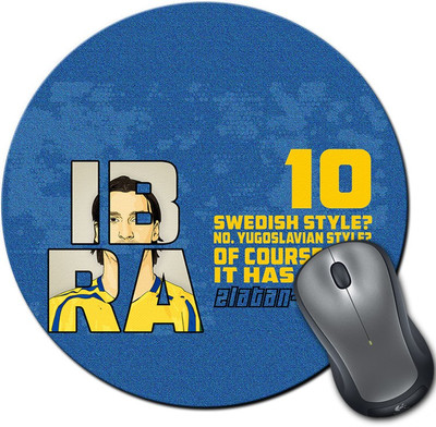 

ShopMantra Zlatan Ibrahimović Sweden Football Round Mousepad- SMMR00000222 Mousepad(Multicolor)