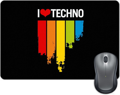 

Rangeele Inkers I Love Techno Mousepad(Multicolor)
