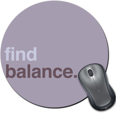 

Rangeele Inkers Find Balance Round Mousepad(Multicolor)