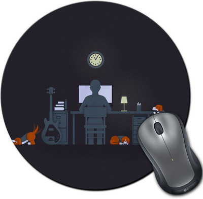 

Rangeele Inkers Designer Table Round Mousepad(Multicolor)