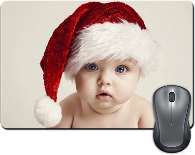 

ShopMantra Cute Baby with Santa Cap Mousepad(Multicolor)