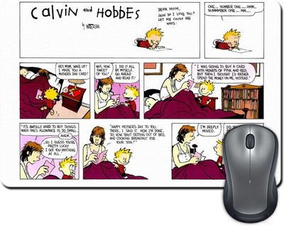 

Rangeele Inkers Calvin And Hobbes Mom Comic Book Strip Mousepad(Multicolor)