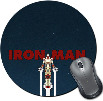 

Rangeele Inkers Ironman Flying Minimal Round Mousepad(Multicolor)