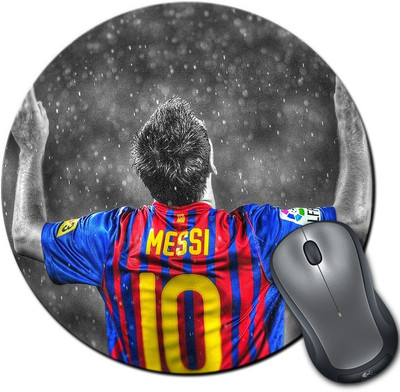 

Rangeele Inkers Messi Signature Pose Round Mousepad(Multicolor)