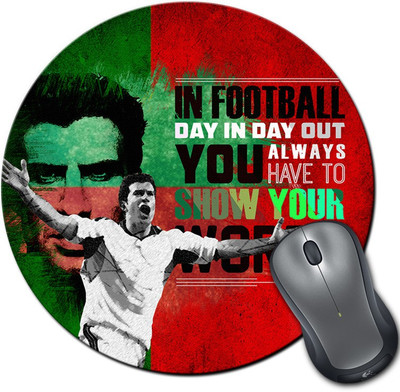 

ShopMantra Filipe Figo Portugal Football Round Mousepad- SMMR00000215 Mousepad(Multicolor)
