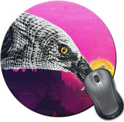 

Rangeele Inkers Eagle Painting Round Mousepad(Multicolor)