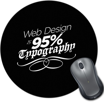 

Rangeele Inkers Web Design 95% Typography Round Mousepad(Multicolor)