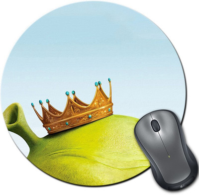

Rangeele Inkers Shrek Head Crown Round Mousepad(Multicolor)