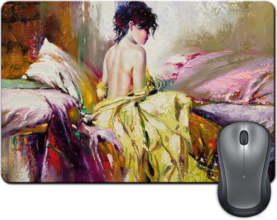 

ShopMantra Woman in a Gown Canvas Paint Mousepad(Multicolor)