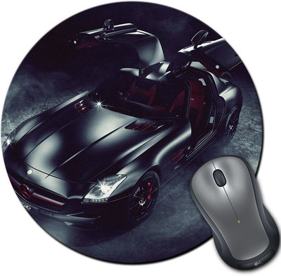 

Rangeele Inkers Dream Black Car Round Mousepad(Multicolor)