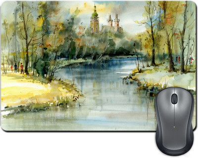 

ShopMantra Beautiful Lake View Painting Mousepad(Multicolor)