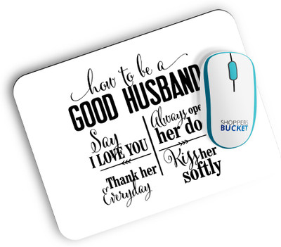 

Shoppers Bucket How to be a Good Husband MousePad Mousepad(Red, Multicolor)