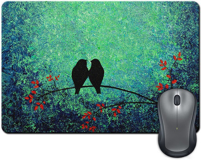 

Rangeele Inkers Couple Birds Art Mousepad(Multicolor)