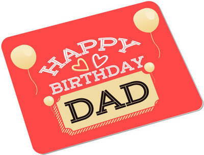 

SKY TRENDS Happy Birthday Dad With Yellow Balloon Best Gifts For Birthday And Anniversary Rectangle Mousepad(Multicolor)