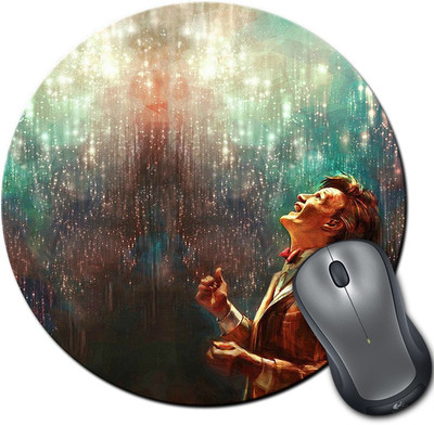 

Rangeele Inkers Sherlock Homles Art Painting Round Mousepad(Multicolor)