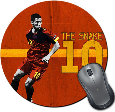 

ShopMantra Eden Hazard The SnakeFootballer Round Mousepad- SMMR00000134 Mousepad(Multicolor)