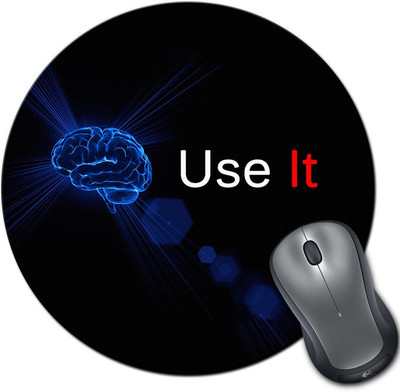 

Rangeele Inkers Use Your Mind Round Mousepad(Multicolor)