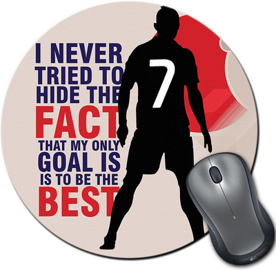 

ShopMantra Ronaldo Quote Round Mousepad- SMMR00000174 Mousepad(Multicolor)