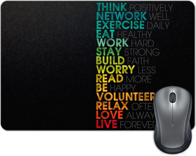 

ShopMantra Think Network Exercise Eat Quote Mousepad(Multicolor)