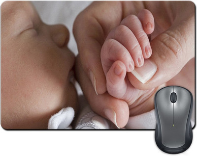 

ShopMantra Little Baby with Mother's Fingers Mousepad(Multicolor)