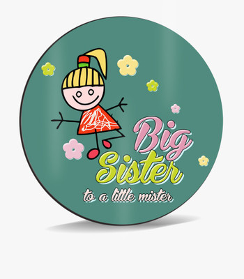 

SKY TRENDS Sky Trends Big Sister To A little Mister With Design Dark Green Design Gifts. Mousepad(Multicolor)