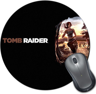 

Rangeele Inkers Tom Raider Lara Croft Round Mousepad(Multicolor)