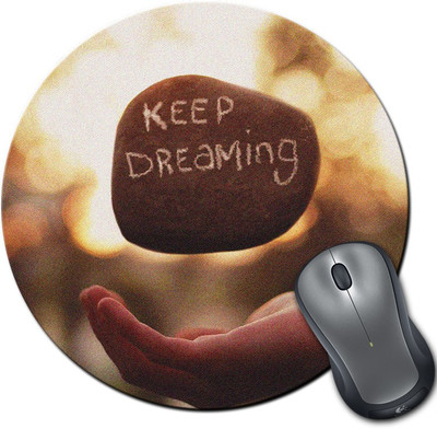

Rangeele Inkers Keep Dreaming Stone Round Mousepad(Multicolor)