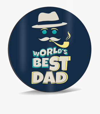 

SKY TRENDS World's Best Dad With Smokstick And Blue Background Birthday Unique Gifts For Father's Day Mousepad(Multicolor)