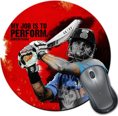 

ShopMantra Suresh Raina Perform Round Mousepad- SMMR00000320 Mousepad(Multicolor)