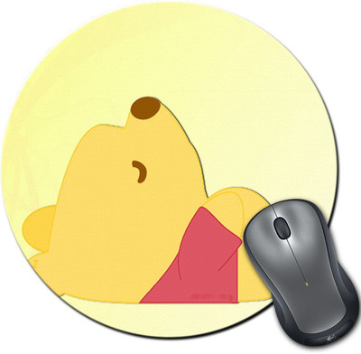 

Rangeele Inkers Pooh Sleeping Round Mousepad(Multicolor)