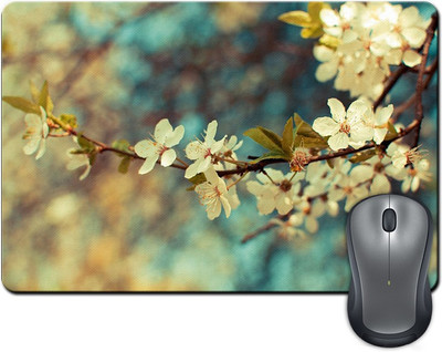 

ShopMantra White Blossom Flower Branch Mousepad(Multicolor)