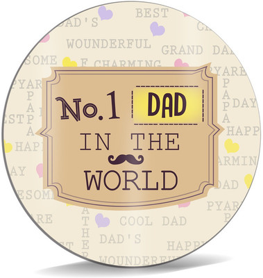 

SKY TRENDS No.1 DAD In The World With Mustaches Unique Gifts For Happy Father's Day Mousepad(Multicolor)