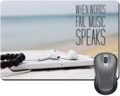 

Rangeele Inkers When Word Fail Music Speaks Mousepad(Multicolor)