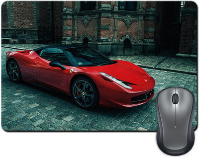 

Rangeele Inkers Ferrari Red Awesome Car Mousepad(Multicolor)