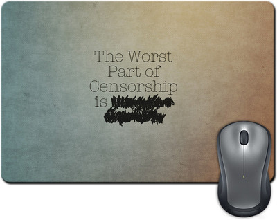 

ShopMantra Censorship Minimal Mousepad(Multicolor)