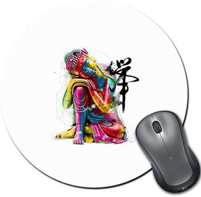 

Rangeele Inkers Gautam Buddha Round Mousepad(Multicolor)