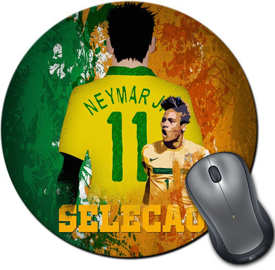 

ShopMantra Neymar Brazil Football Round Mousepad- SMMR00000219 Mousepad(Multicolor)