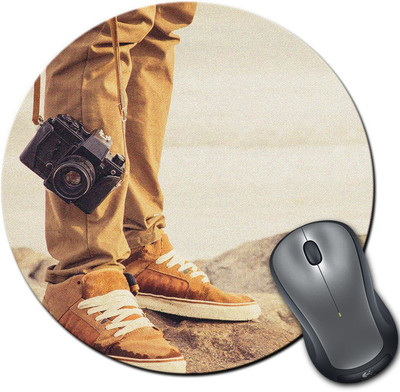 

Rangeele Inkers Photographer Round Mousepad(Multicolor)