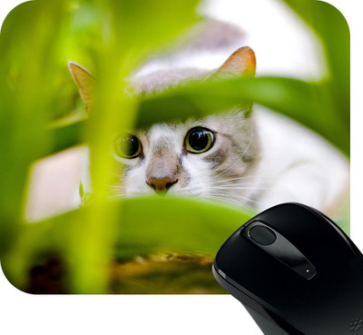 

Huppme White Cat Mousepad(Black)