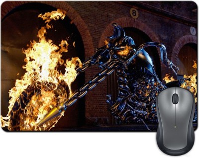 

Rangeele Inkers Ghost Rider Bike Mousepad(Multicolor)