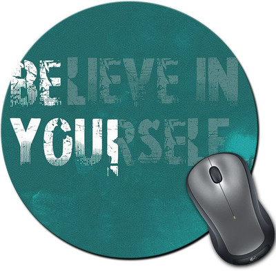 

Rangeele Inkers Believe Quotes Round Mousepad(Multicolor)