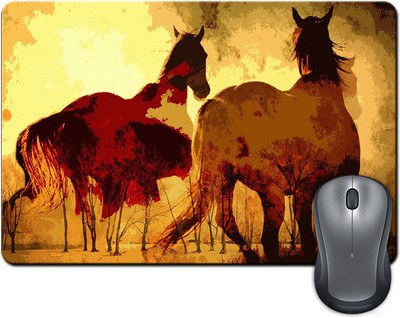 

ShopMantra Horses & Forest Canvas Painting Mousepad(Multicolor)