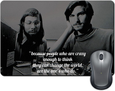 

ShopMantra Because People Who Are Crazy Enough Quote By Steve Jobs Mousepad(Multicolor)